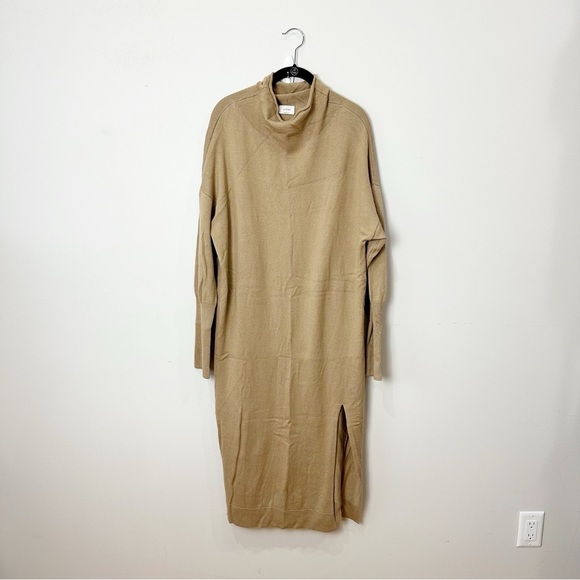 Aritzia Dresses & Skirts - Aritzia Wilfred Merino Wool Sweater Dress Camel Rollneck